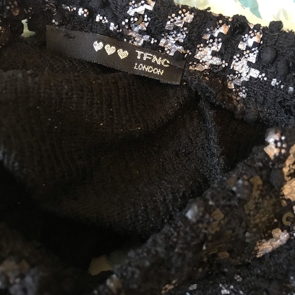TFNC London Black & Silver blouse - Picture 5 of 8